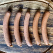 The British Bulldog <br /><span class='product-bracket'>(10 x 90g) BEEF Franks in Natural Casings</span>