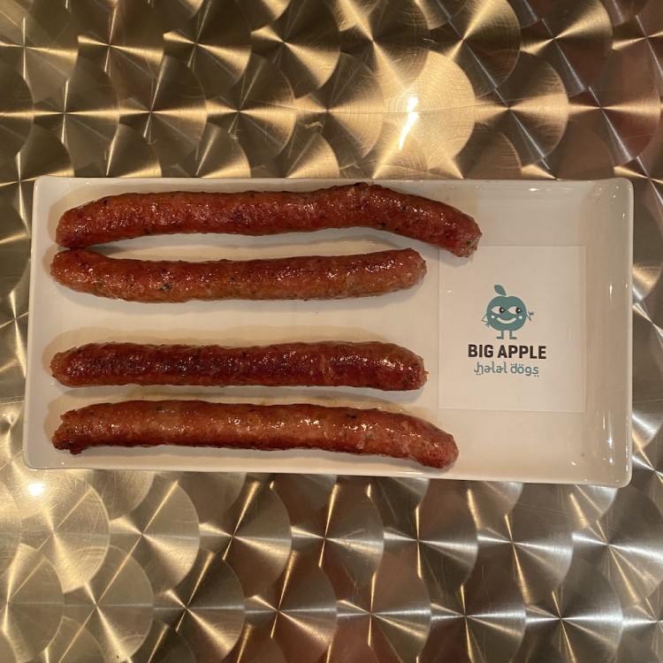 Big Apple Healthiest Dogs' (Halal) Beef Royales: 10 Hand-linked, Spicy, Artisanal, LOW-FAT!!!  RAW Sausages  