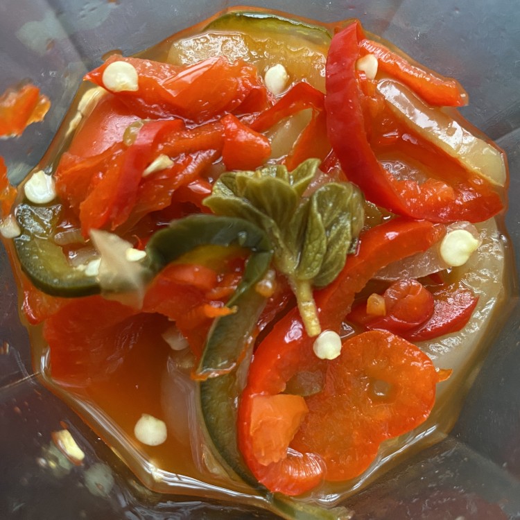 Red Hot <br /><span class='product-bracket'>(pickled) Chilli Peppers [sliced] 1kg Tub. Part of the Organic Artisanal Toppings Bundle.</span>