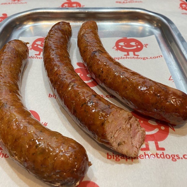 THE ROYALE WITH CHEESE! Handmade Smoked Pork & Beef Kasekrainers with Nuggets of Emmental Cheese <br /><span class='product-bracket'>(8-inch / 160g) </span> THE ROYALE WITH CHEESE! Handmade Smoked Pork & Beef Kasekrainers with Nuggets of Emmental Cheese <br /><span class='product-bracket'>(8-inch / 160g) </span>