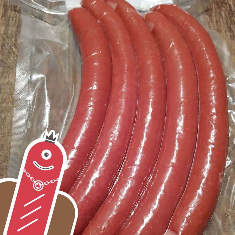 NEW Bigger British Bulldogs! <br /><span class='product-bracket'>(10 x 90g) BEEF Franks in Natural Casings</span>
